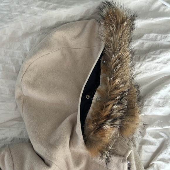 Marc New York, size 6, hip length, wool, fur-lined pea coat - Picture 4 of 6